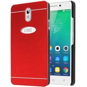 Microsonic Lenovo Vibe P1m Hybrid Metal Kırmızı Kılıf