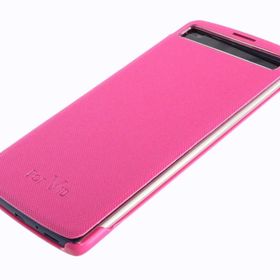 Microsonic LG V10 View Delux Kapaklı Akıllı Pembe Kılıf