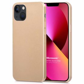 Microsonic Matte Silicone Apple iPhone 13 Gold Cep Telefon Kılıfı