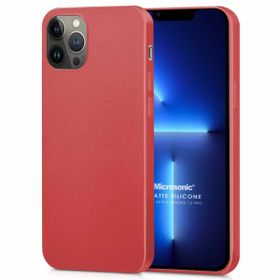 Microsonic Matte Silicone Apple iPhone 13 Pro Kırmızı Cep Telefon Kılıfı