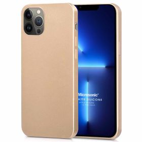 Microsonic Matte Silicone Apple iPhone 13 Pro Max Gold Cep Telefon Kılıfı