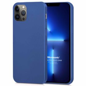 Microsonic Matte Silicone Apple iPhone 13 Pro Max Lacivert Cep Telefon Kılıfı