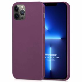 Microsonic Matte Silicone Apple iPhone 13 Pro Max Mor Cep Telefon Kılıfı