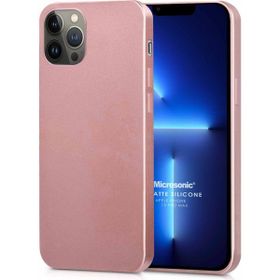Microsonic Matte Silicone Apple iPhone 13 Pro Max Rose Gold Cep Telefon Kılıfı