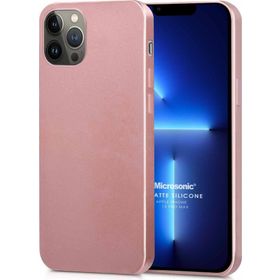 Microsonic Matte Silicone Apple iPhone 13 Pro Max Rose Gold Cep Telefon Kılıfı
