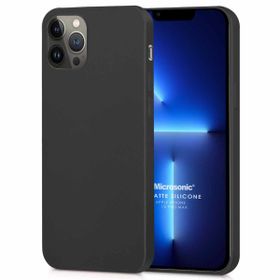 Microsonic Matte Silicone Apple iPhone 13 Pro Max Siyah Cep Telefon Kılıfı