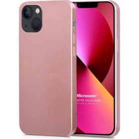 Microsonic Matte Silicone Apple iPhone 13 Rose Gold Cep Telefon Kılıfı