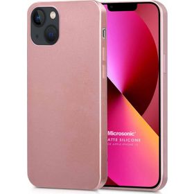 Microsonic Matte Silicone Apple iPhone 13 Rose Gold Cep Telefon Kılıfı