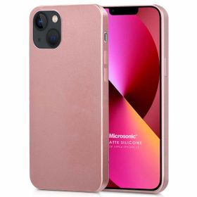 Microsonic Matte Silicone Apple iPhone 13 Rose Gold Cep Telefon Kılıfı
