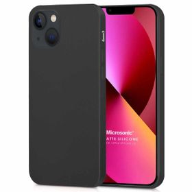 Microsonic Matte Silicone Apple iPhone 13 Siyah Cep Telefon Kılıfı