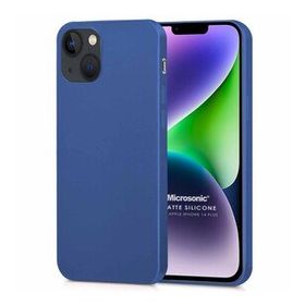 Microsonic Matte Silicone Apple iPhone 14 Plus Lacivert Cep Telefon Kılıfı
