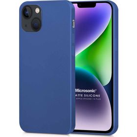 Microsonic Matte Silicone Apple iPhone 14 Plus Lacivert Cep Telefon Kılıfı
