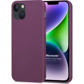 Microsonic Matte Silicone Apple iPhone 14 Plus Mor Cep Telefon Kılıfı