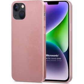 Microsonic Matte Silicone Apple iPhone 14 Plus Rose Gold Cep Telefon Kılıfı