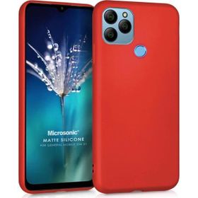 Microsonic Matte Silicone General Mobile GM 21 Kırmızı Cep Telefonu Kılıfı