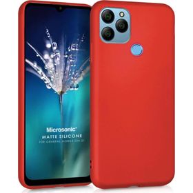 Microsonic Matte Silicone General Mobile GM 21 Kırmızı Cep Telefonu Kılıfı