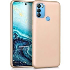 Microsonic Matte Silicone General Mobile GM 21 Plus Gold Cep Telefonu Kılıfı