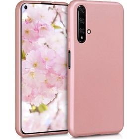 Microsonic Matte Silicone Huawei Honor 20 Uyumlu Rose Gold Kılıf