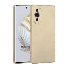 Microsonic Matte Silicone Huawei Nova 10 Gold Cep Telefonu Kılıfı