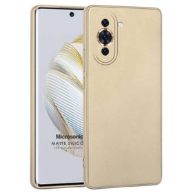 Microsonic Matte Silicone Huawei Nova 10 Gold Cep Telefonu Kılıfı