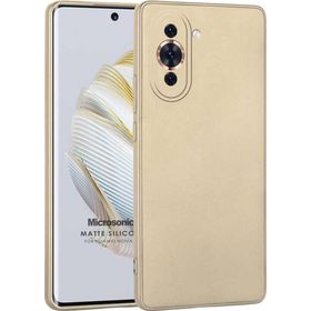 Microsonic Matte Silicone Huawei Nova 10 Gold Cep Telefonu Kılıfı