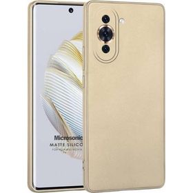 Microsonic Matte Silicone Huawei Nova 10 Gold Cep Telefonu Kılıfı