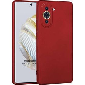 Microsonic Matte Silicone Huawei Nova 10 Kırmızı Cep Telefonu Kılıfı