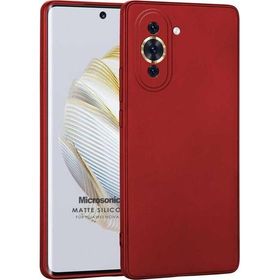 Microsonic Matte Silicone Huawei Nova 10 Kırmızı Cep Telefonu Kılıfı