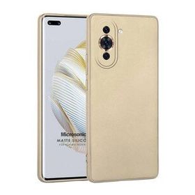 Microsonic Matte Silicone Huawei Nova 10 Pro Gold Cep Telefonu Kılıfı