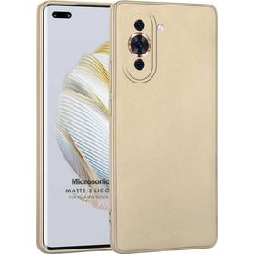 Microsonic Matte Silicone Huawei Nova 10 Pro Gold Cep Telefonu Kılıfı