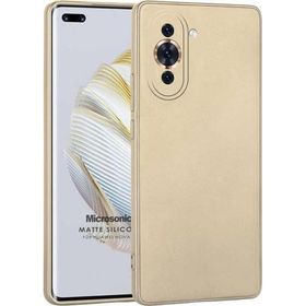 Microsonic Matte Silicone Huawei Nova 10 Pro Gold Cep Telefonu Kılıfı