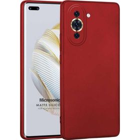 Microsonic Matte Silicone Huawei Nova 10 Pro Kırmızı Cep Telefonu Kılıfı