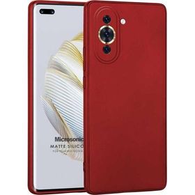 Microsonic Matte Silicone Huawei Nova 10 Pro Kırmızı Cep Telefonu Kılıfı