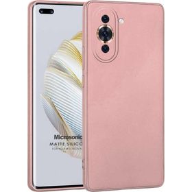 Microsonic Matte Silicone Huawei Nova 10 Pro Rose Gold Cep Telefonu Kılıfı