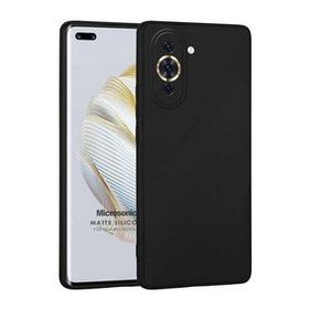 Microsonic Matte Silicone Huawei Nova 10 Pro Siyah Cep Telefonu Kılıfı