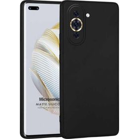 Microsonic Matte Silicone Huawei Nova 10 Pro Siyah Cep Telefonu Kılıfı