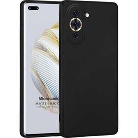 Microsonic Matte Silicone Huawei Nova 10 Pro Siyah Cep Telefonu Kılıfı