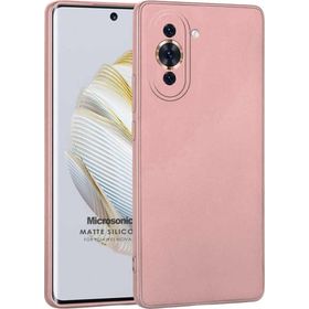Microsonic Matte Silicone Huawei Nova 10 Rose Gold Cep Telefonu Kılıfı