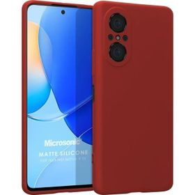 Microsonic Matte Silicone Huawei Nova 9 SE Kırmızı Cep Telefonu Kılıfı