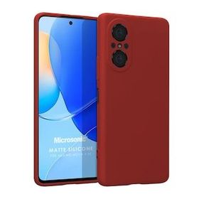 Microsonic Matte Silicone Huawei Nova 9 SE Kırmızı Cep Telefonu Kılıfı