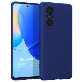 Microsonic Matte Silicone Huawei Nova 9 SE Lacivert Cep Telefonu Kılıfı