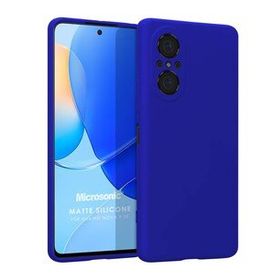 Microsonic Matte Silicone Huawei Nova 9 SE Mavi Cep Telefonu Kılıfı