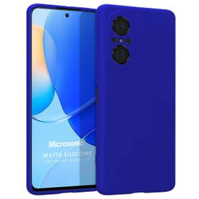 Microsonic Matte Silicone Huawei Nova 9 SE Mavi Cep Telefonu Kılıfı