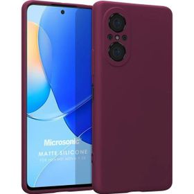 Microsonic Matte Silicone Huawei Nova 9 SE Mor Cep Telefonu Kılıfı