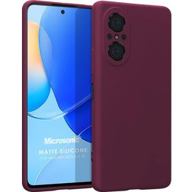 Microsonic Matte Silicone Huawei Nova 9 SE Mor Cep Telefonu Kılıfı