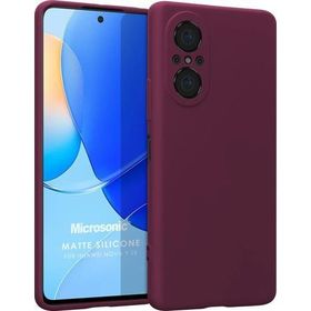 Microsonic Matte Silicone Huawei Nova 9 SE Mor Cep Telefonu Kılıfı