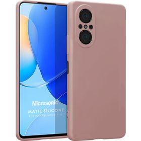 Microsonic Matte Silicone Huawei Nova 9 SE Rose Gold Cep Telefonu Kılıfı