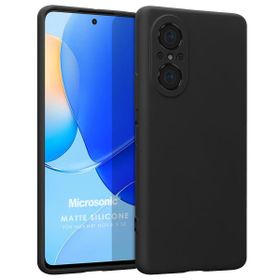 Microsonic Matte Silicone Huawei Nova 9 SE Siyah Cep Telefonu Kılıfı