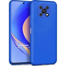 Microsonic Matte Silicone Huawei Nova Y90 Mavi Cep Telefonu Kılıfı
