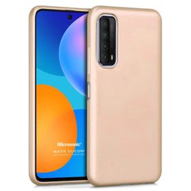 Microsonic Matte Silicone Huawei P Smart 2021 Gold Cep Telefonu Kılıfı